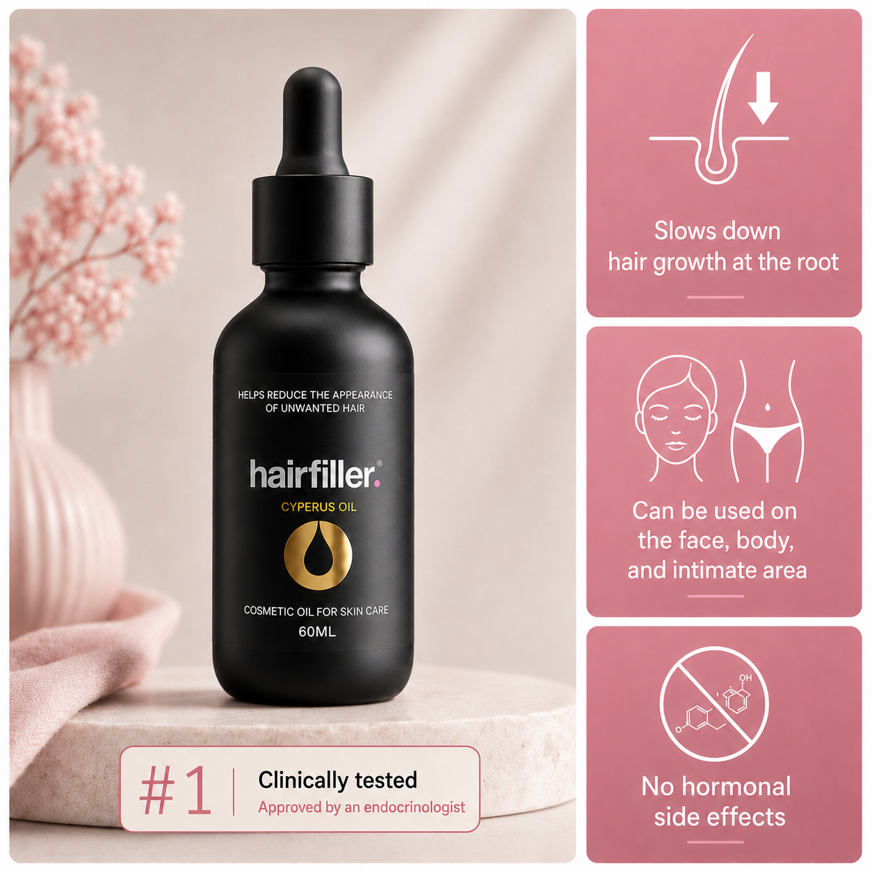 HairFiller Cyperus Oil bottle